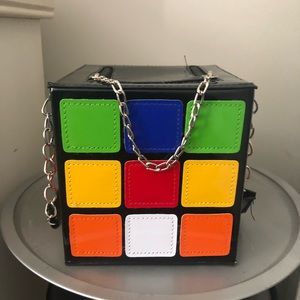 Rubik’s cube t-shirt and purse
